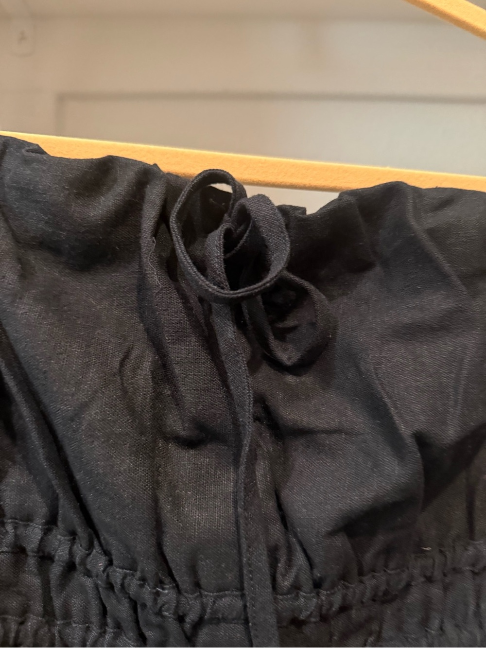 Anthropologie Strapless Smocked Peplum Top in Black - Picture 4 of 6